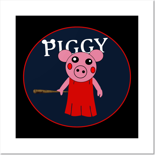 Funny Cute Piggy Wall Art by FreeKidsArt